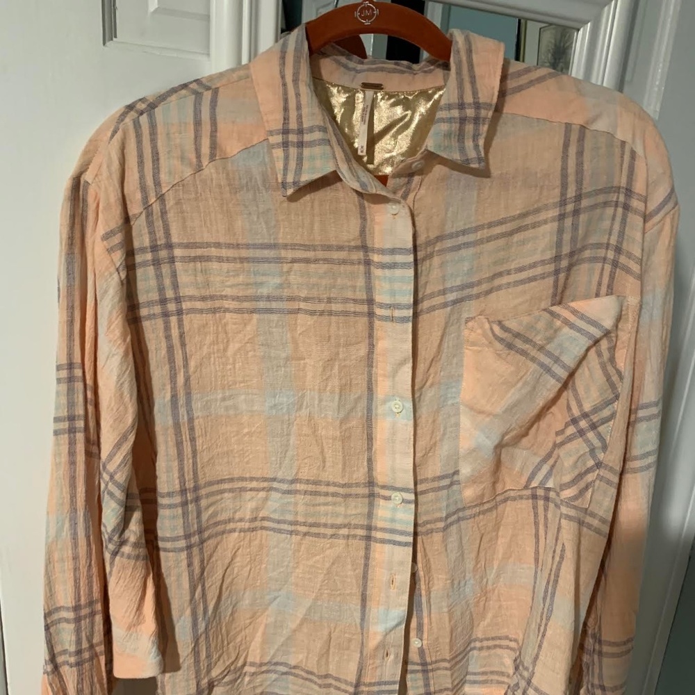 Free People, button down blouse, NWT, size M